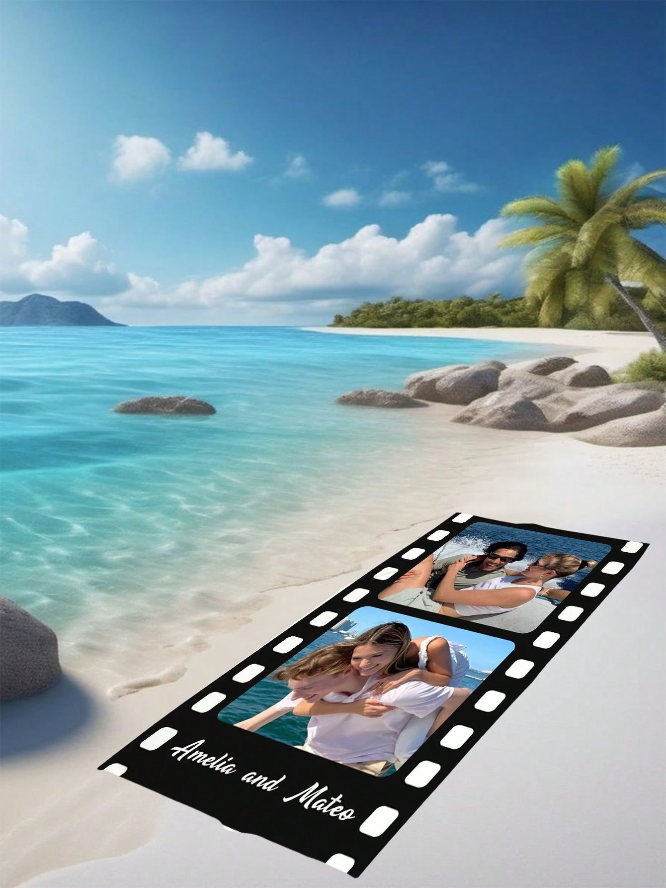 Custom Photo Filmstrip Style Beach Towel
